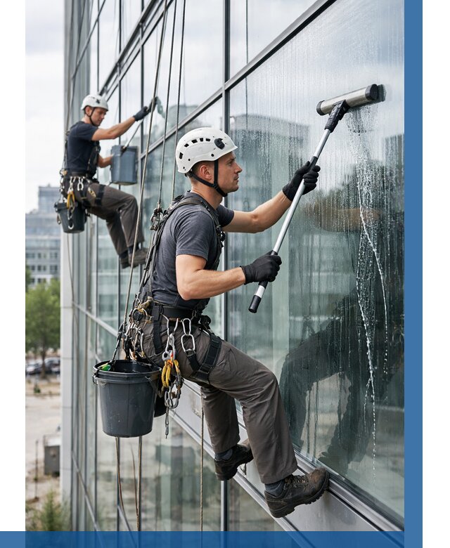 Мойка витражей альпинистами в Владивостоке от 712 р. под ключ|ВЫСОТНИК-Влд