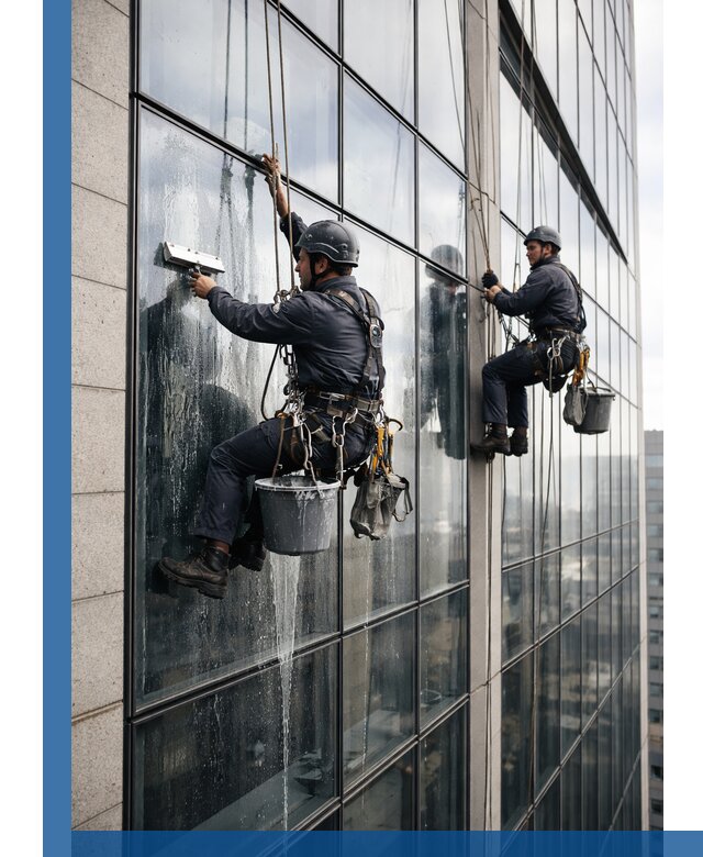 Профессиональная мойка стеклянных фасадов зданий в Владивостоке