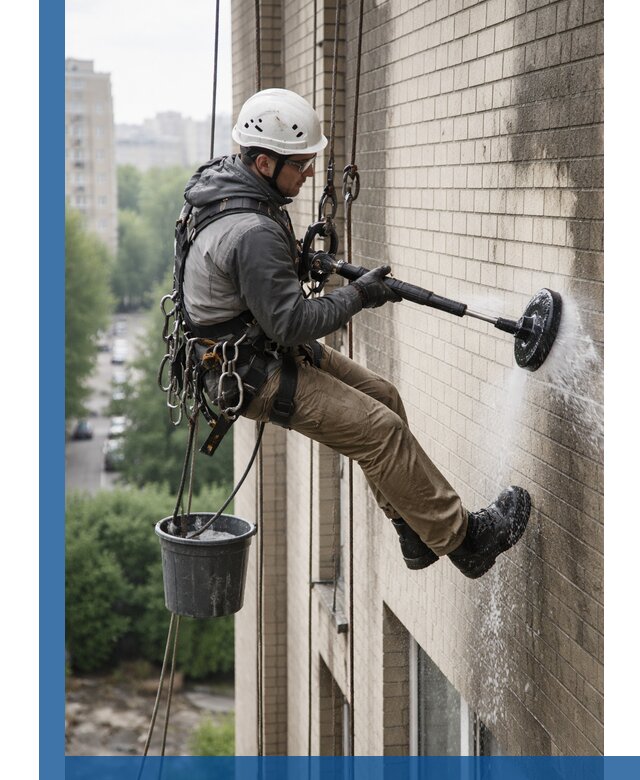 Очистка фасада от копоти в Владивостоке профессионально и безопасно