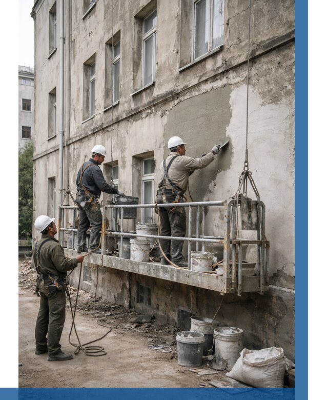 Капитальный ремонт фасада в Владивостоке от 4270 р. | ВЫСОТНИК-Влд