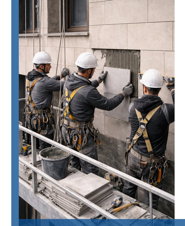 Ремонт облицовки фасада плиткой в Владивостоке с гарантией