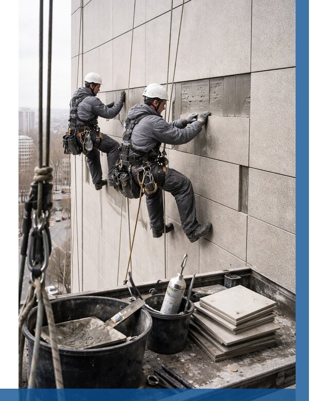 Ремонт фасада из керамогранита в Владивостоке от 2542 р. | ВЫСОТНИК-Влд