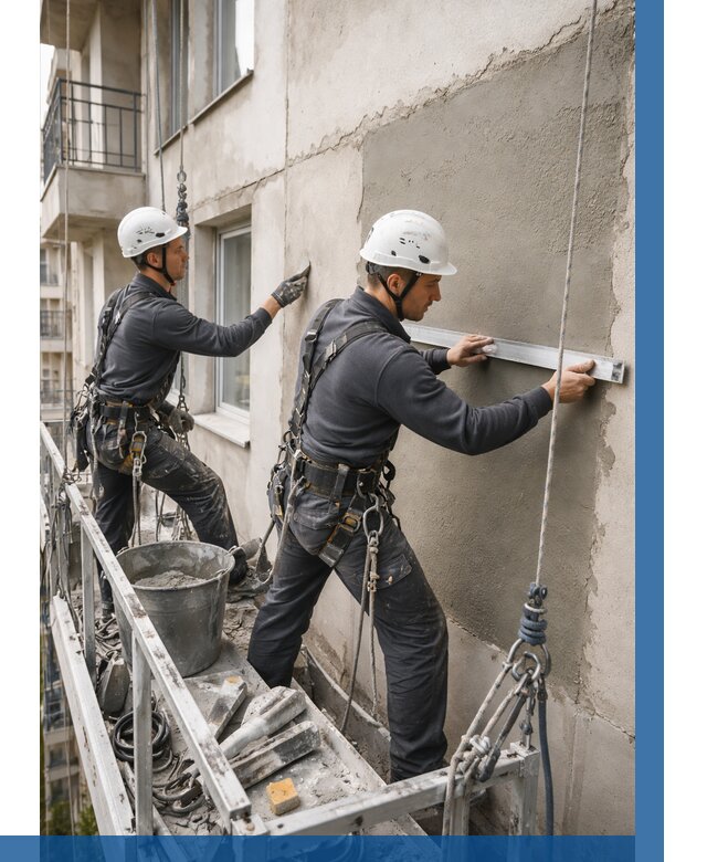 Штукатурка фасада на высоте в Владивостоке от 915 р. | ВЫСОТНИК-Влд