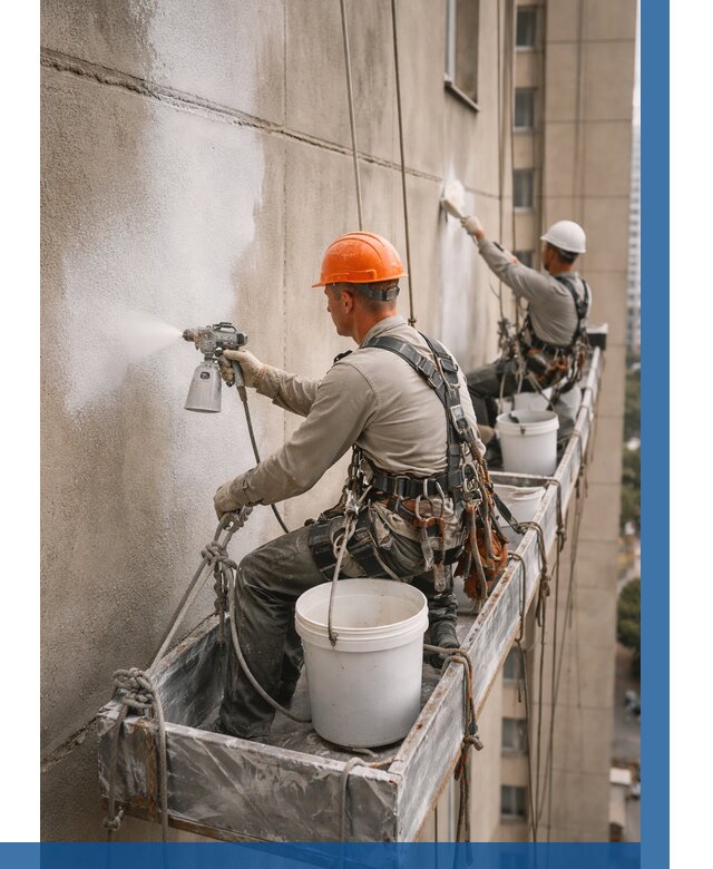 Грунтовка фасада на высоте в Владивостоке от 122 р. | ВЫСОТНИК-Влд