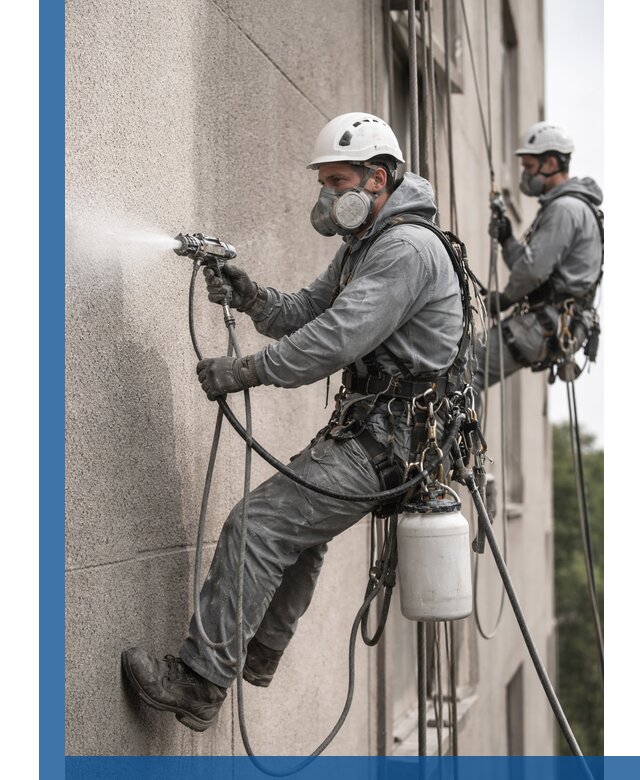 Безвоздушная покраска фасадов зданий в Владивостоке профессионально