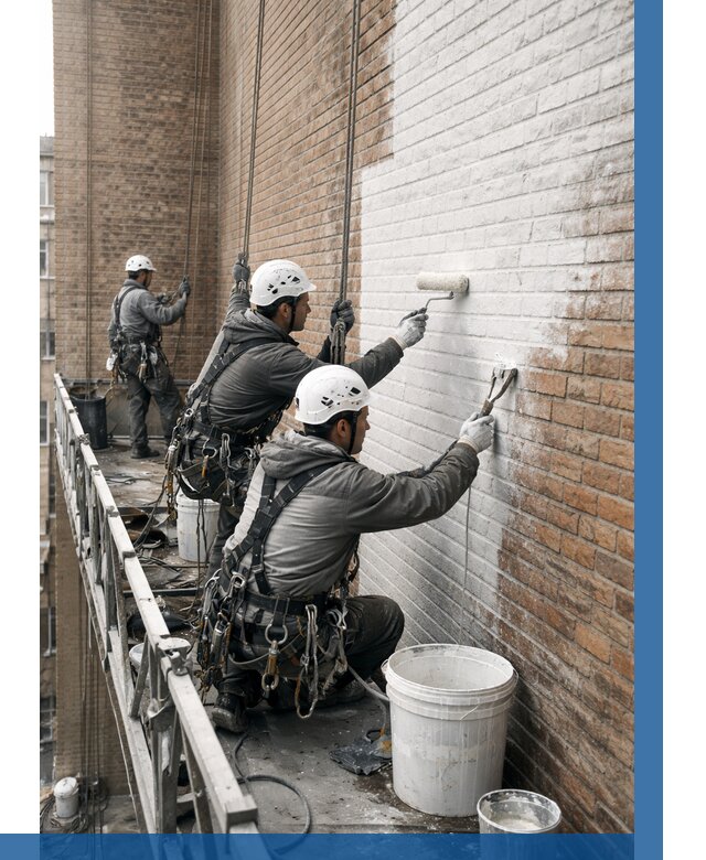 Покраска кирпичного фасада в Владивостоке от 356 р. | ВЫСОТНИК-Влд