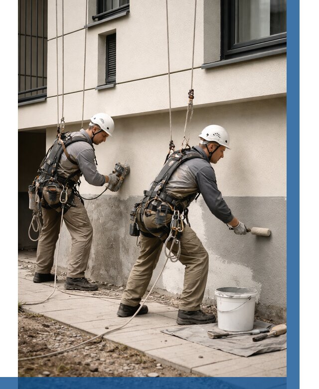 Окраска цоколя здания в Владивостоке от 457 р. под ключ | ВЫСОТНИК-Влд