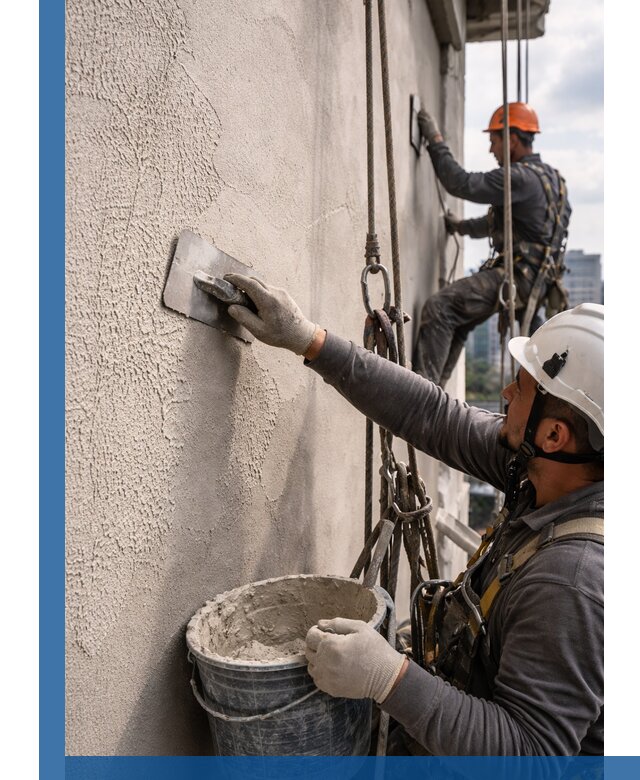 Декоративная штукатурка фасада с утеплением и защитой в Владивостоке