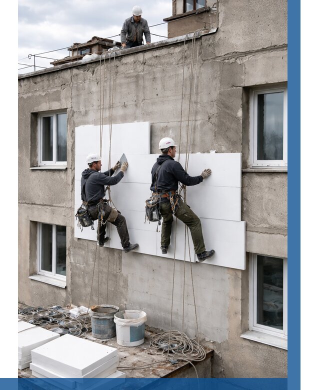 Утепление фасада пенополистиролом в Владивостоке от 1830 р. | ВЫСОТНИК-Влд