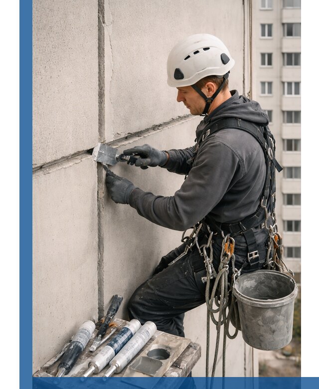 Ремонт межпанельных швов в Владивостоке герметизация и восстановление
