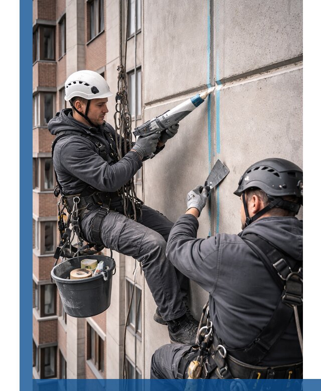 Вторичная герметизация швов фасада и кровли в Владивостоке