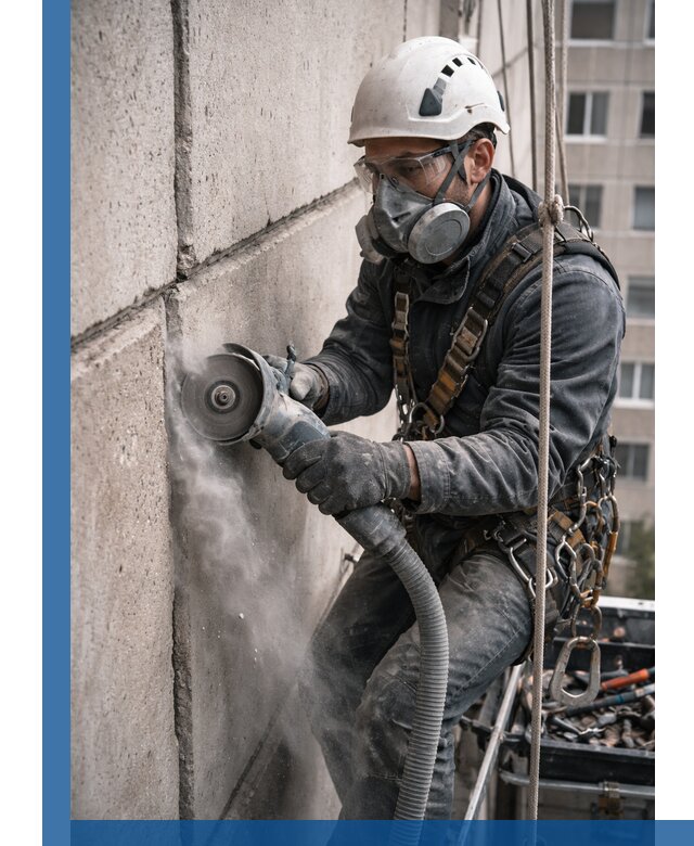 Штробление межпанельных швов в Владивостоке качественно и быстро