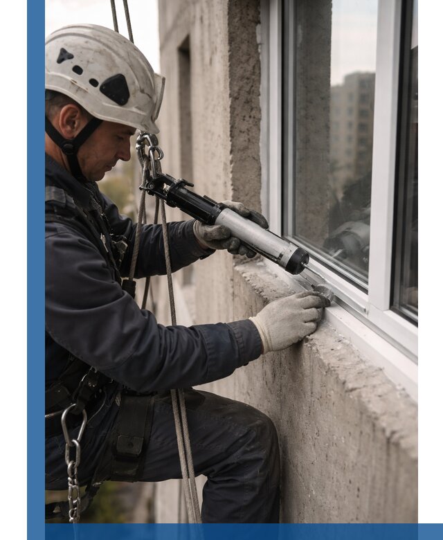 Герметизация оконных швов снаружи в Владивостоке профессионально