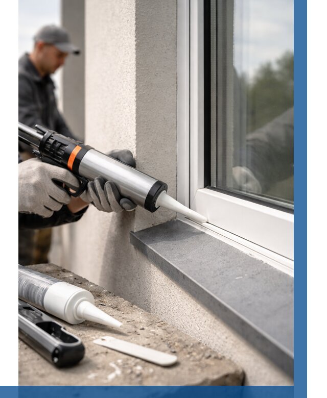 Герметизация монтажных швов окон в Владивостоке от 661 р. | ВЫСОТНИК-Влд