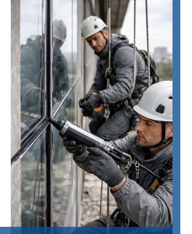 Герметизация витражных швов в Владивостоке от 661 р. | ВЫСОТНИК-Влд