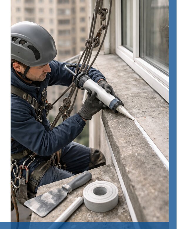 Герметизация балконного козырька в Владивостоке от 4575 р. | ВЫСОТНИК-Влд