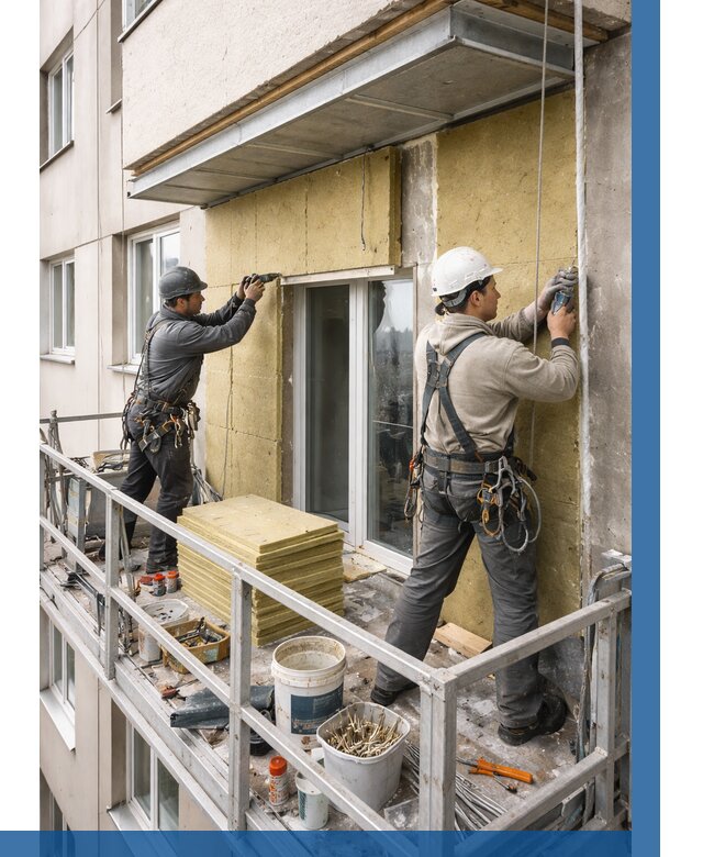 Утепление балкона снаружи в Владивостоке от 1627 р. под ключ ВЫСОТНИК-Влд