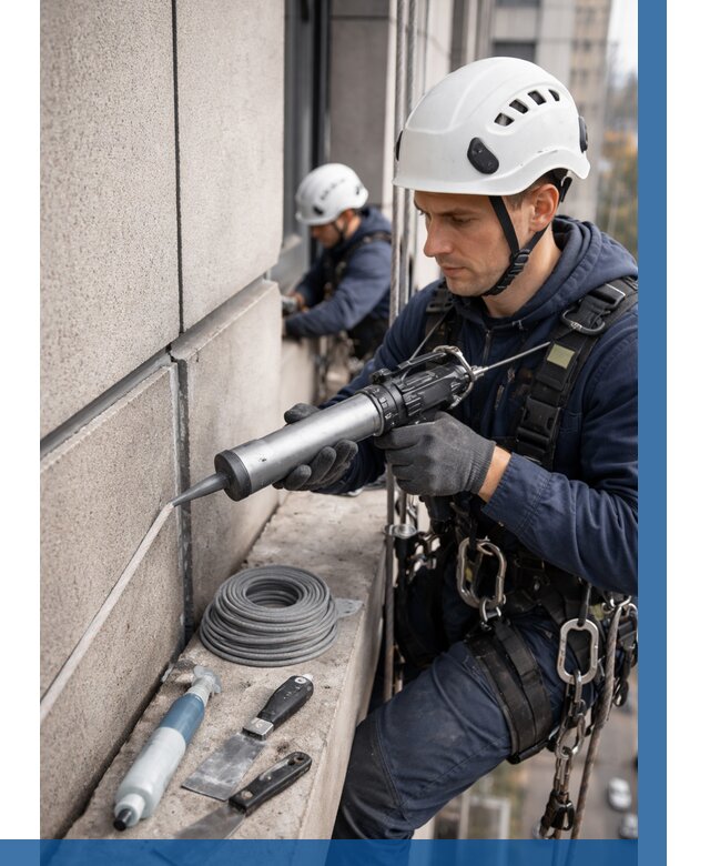 Герметизация деформационных швов фасада в Владивостоке от 712 | ВЫСОТНИК-Влд