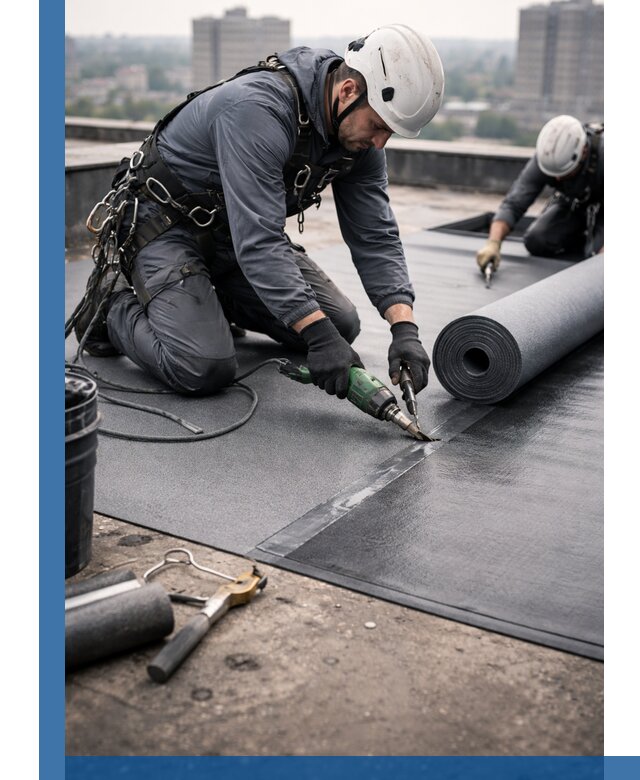 Ремонт мягкой кровли в Владивостоке с выездом промальпинистов