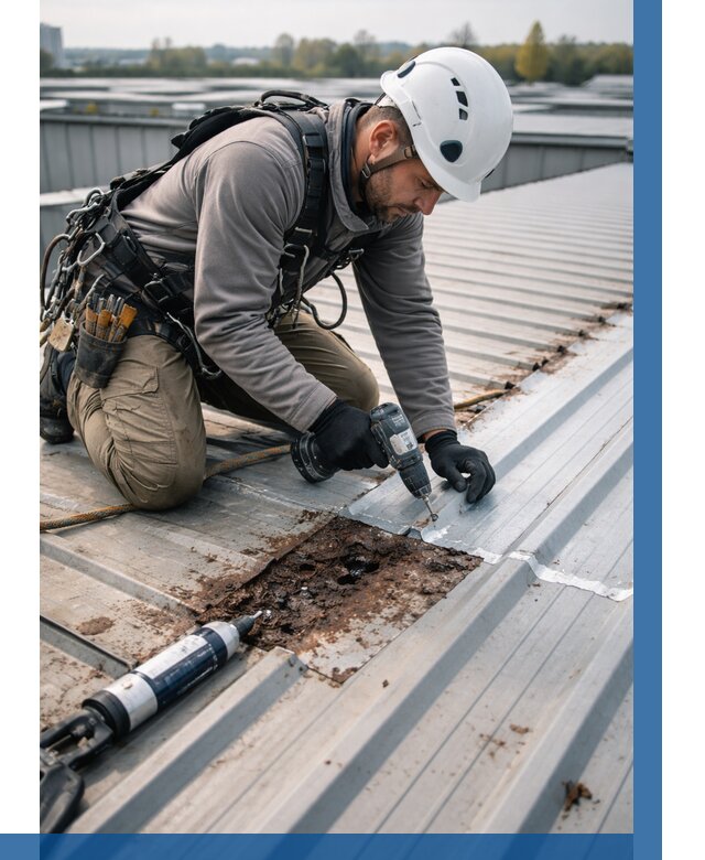 Ремонт профнастила на кровле в Владивостоке от 712 р. | ВЫСОТНИК-Влд