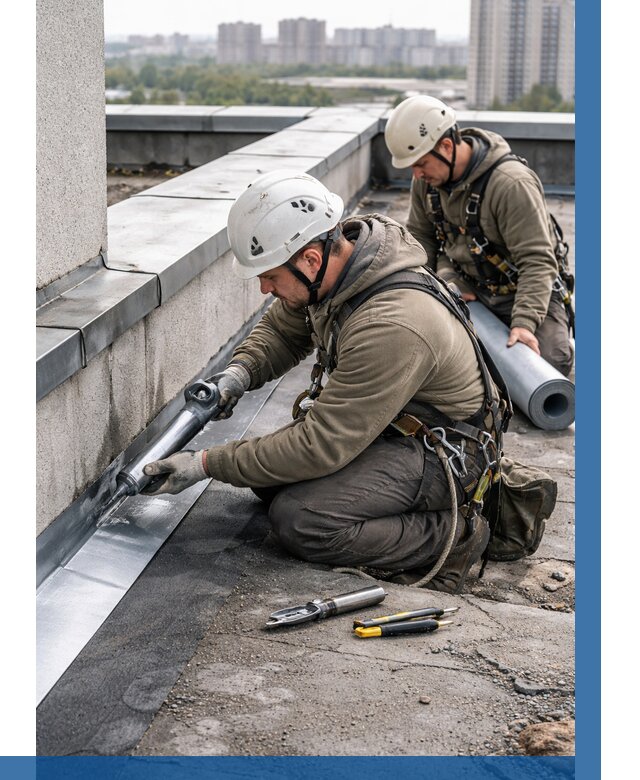 Ремонт кровельных примыканий в Владивостоке от 1220 р. | ВЫСОТНИК-Влд