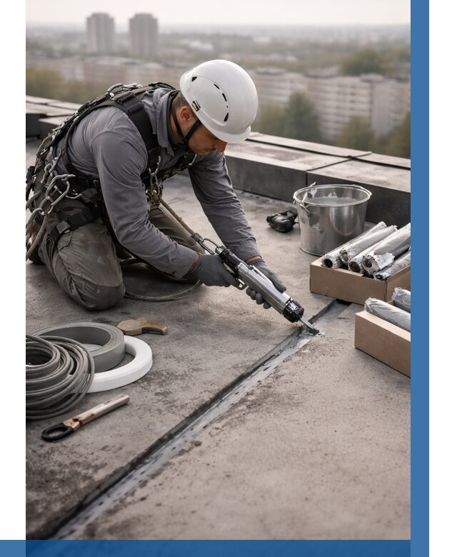 Герметизация швов кровли в Владивостоке от 457 р./м2 | ВЫСОТНИК-Влд