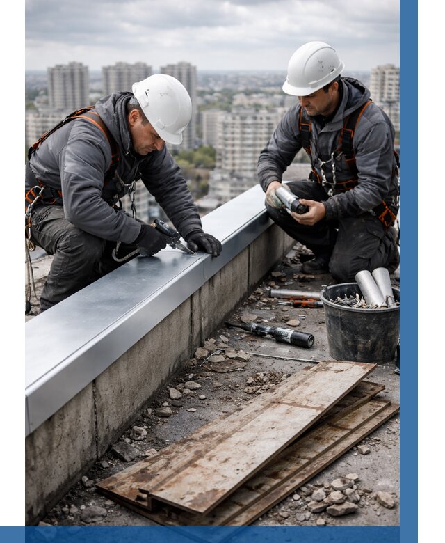 Замена парапетных крышек под ключ в Владивостоке от 1220 р. | ВЫСОТНИК-Влд