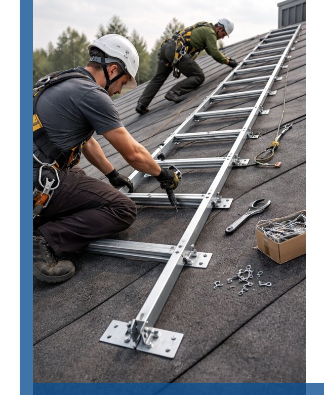 Профессиональный монтаж кровельной лестницы в Владивостоке под ключ