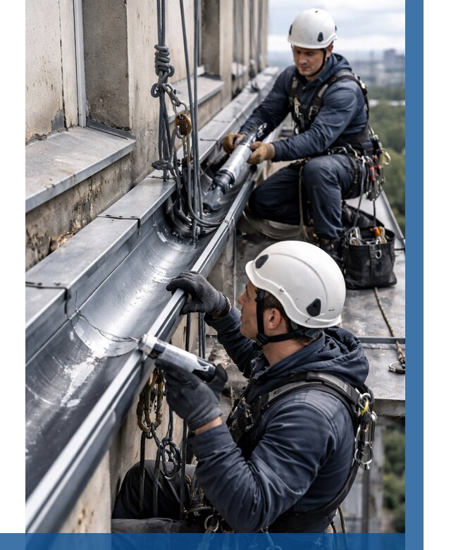 Ремонт водосточных желобов в Владивостоке от 6608 р. | ВЫСОТНИК-Влд