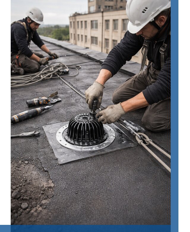 Установка водосточных воронок в Владивостоке цена от 3558 р. | ВЫСОТНИК-Влд