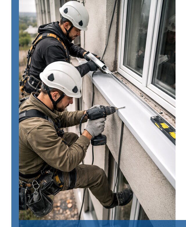 Профессиональный монтаж оконных отливов и отведения воды в Владивостоке