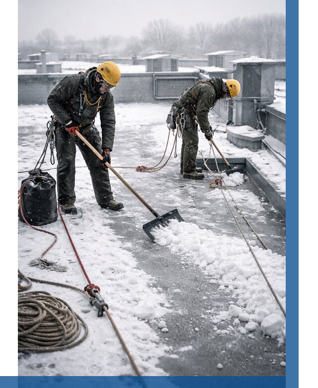 Очистка крыши от снега в Владивостоке от 7625 р. | ВЫСОТНИК-Влд