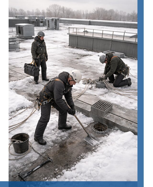 Абонентское обслуживание кровли зимой в Владивостоке от 8133 р. | ВЫСОТНИК-Влд