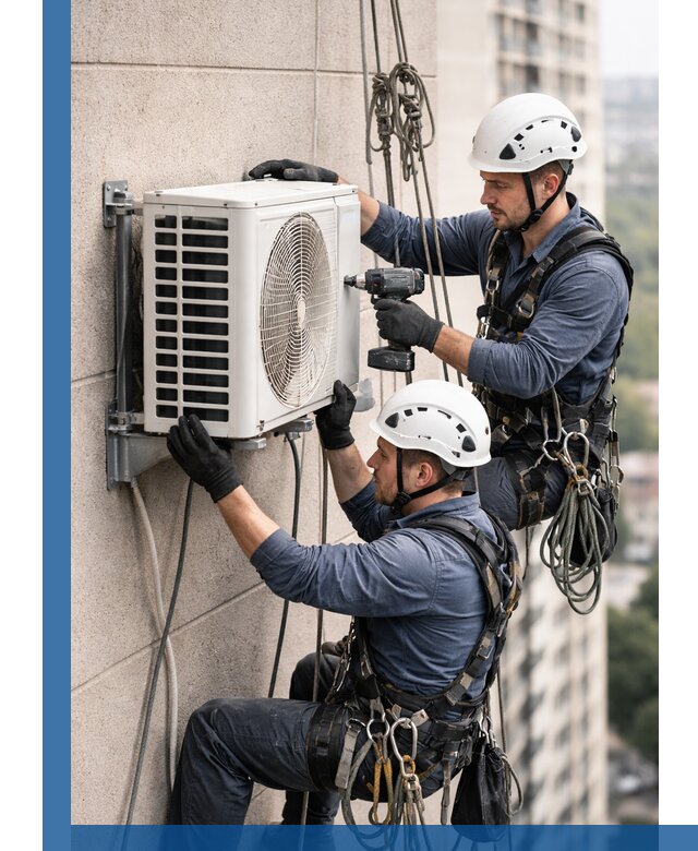 Монтаж внешнего блока кондиционера в Владивостоке установка и крепление