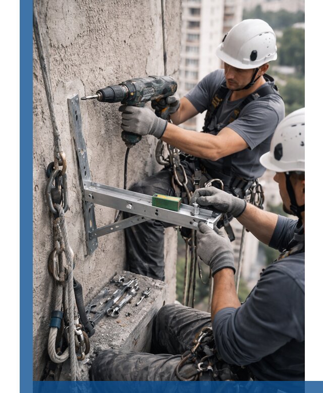 Установка кронштейнов кондиционера и крепежа в Владивостоке