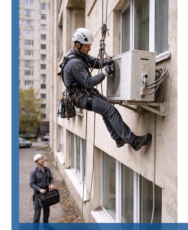 Демонтаж внешнего блока кондиционера в Владивостоке профессионально