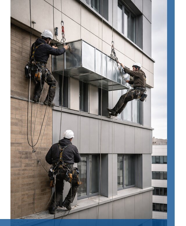 Монтаж воздуховодов на фасаде в Владивостоке от 1525 р. | ВЫСОТНИК-Влд