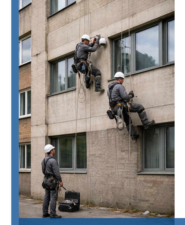 Монтаж фасадных камер видеонаблюдения в Владивостоке под ключ