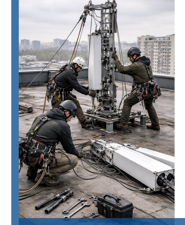 Демонтаж антенн на крыше зданий в Владивостоке с гарантией