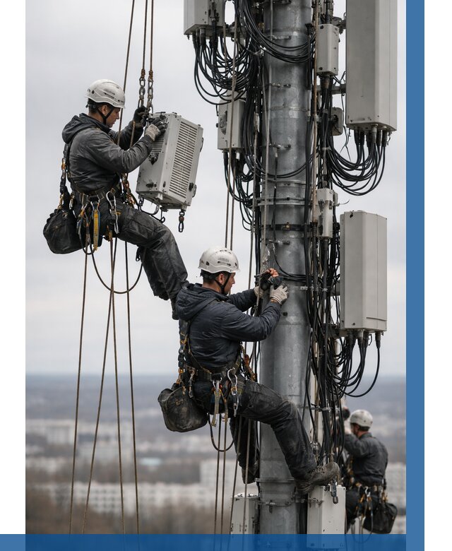 Монтаж оборудования связи на мачте в Владивостоке от 7625 р. | ВЫСОТНИК-Влд