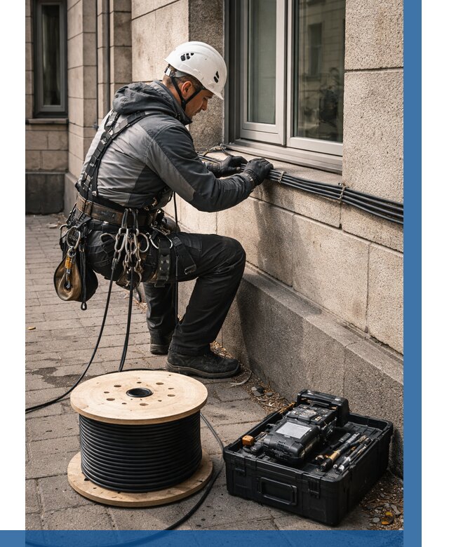 Прокладка оптоволоконного кабеля в Владивостоке от 813 р. | ВЫСОТНИК-Влд