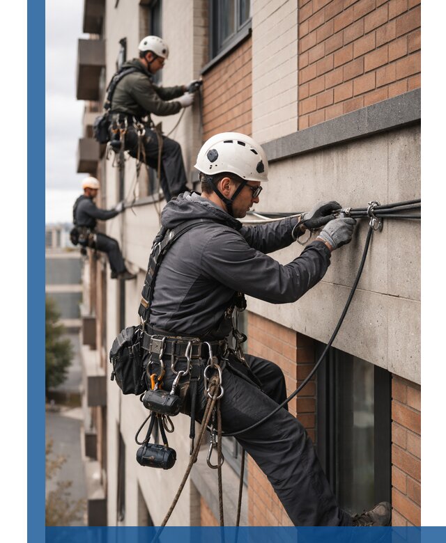 Крепление кабеля на фасаде монтаж и крепеж в Владивостоке