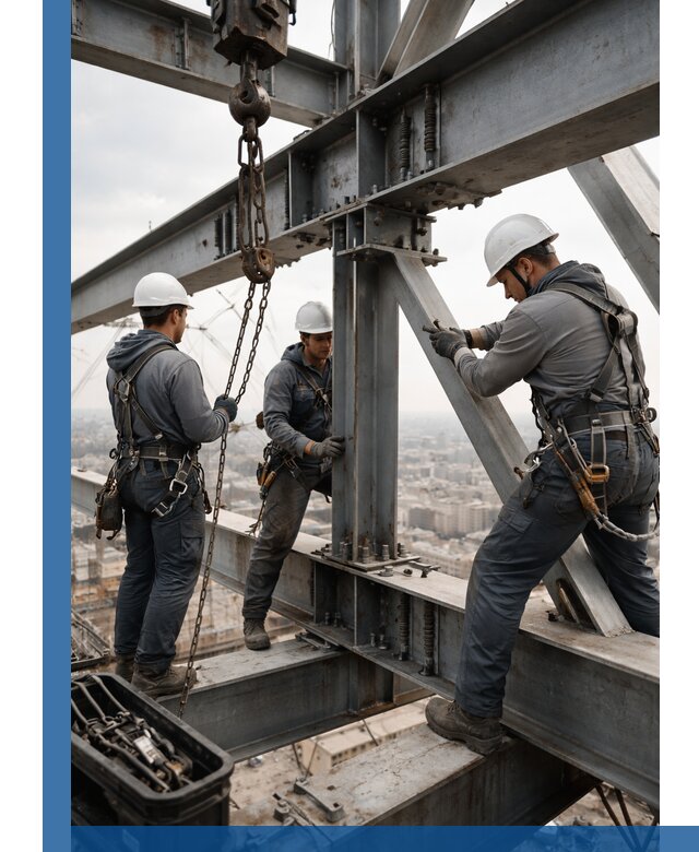 Профессиональный монтаж металлоконструкций на высоте в Владивостоке