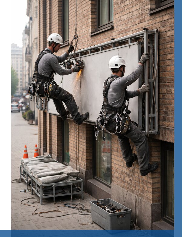 Демонтаж рекламной вывески в Владивостоке от 6608 р. | ВЫСОТНИК-Влд