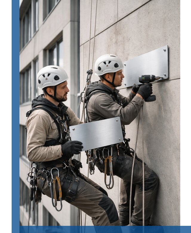 Монтаж табличек и указателей в Владивостоке для зданий и сооружений