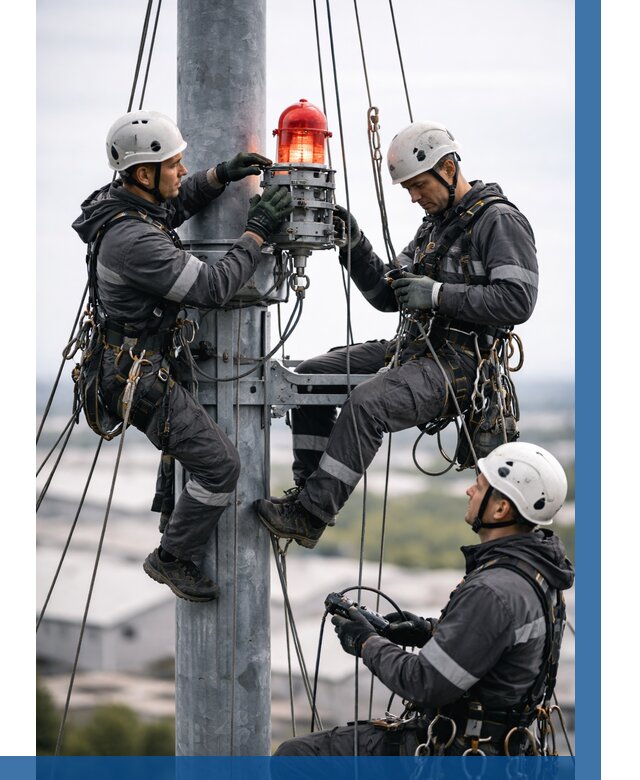 Монтаж заградительных огней в Владивостоке от 8641 р. | ВЫСОТНИК-Влд