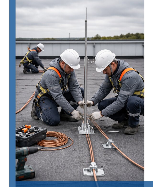 Монтаж молниезащиты на кровле в Владивостоке под ключ с гарантией