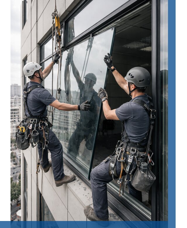 Замена стеклопакетов на высоте в Владивостоке от 5591 р. | ВЫСОТНИК-Влд