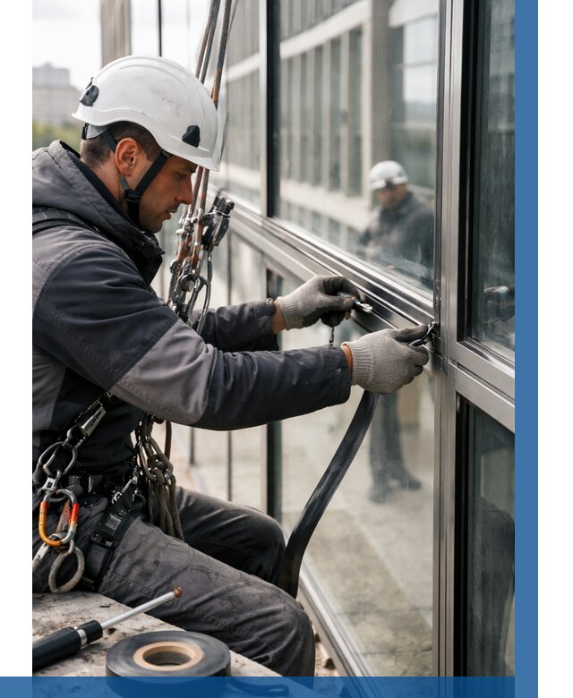 Ремонт витражных конструкций в Владивостоке от 3558 р. | ВЫСОТНИК-Влд