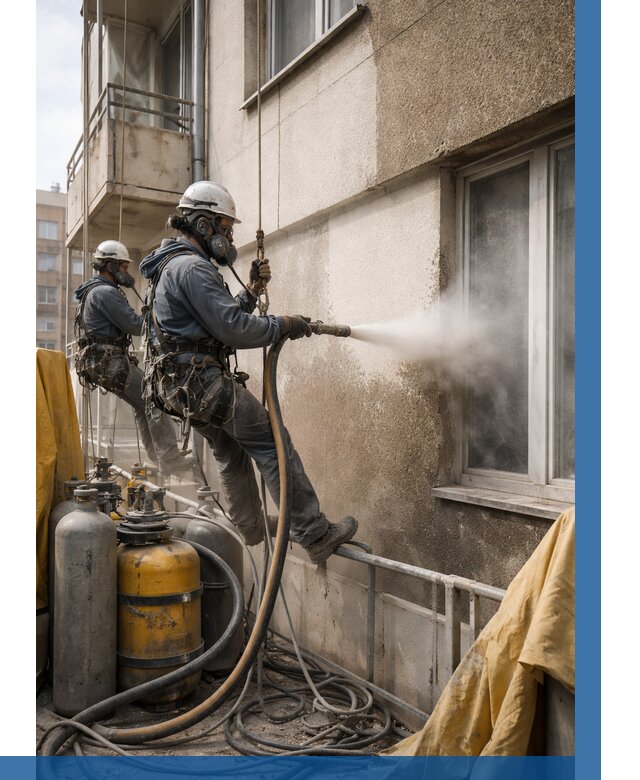 Пескоструйная очистка фасада в Владивостоке от 661 р. | ВЫСОТНИК-Влд